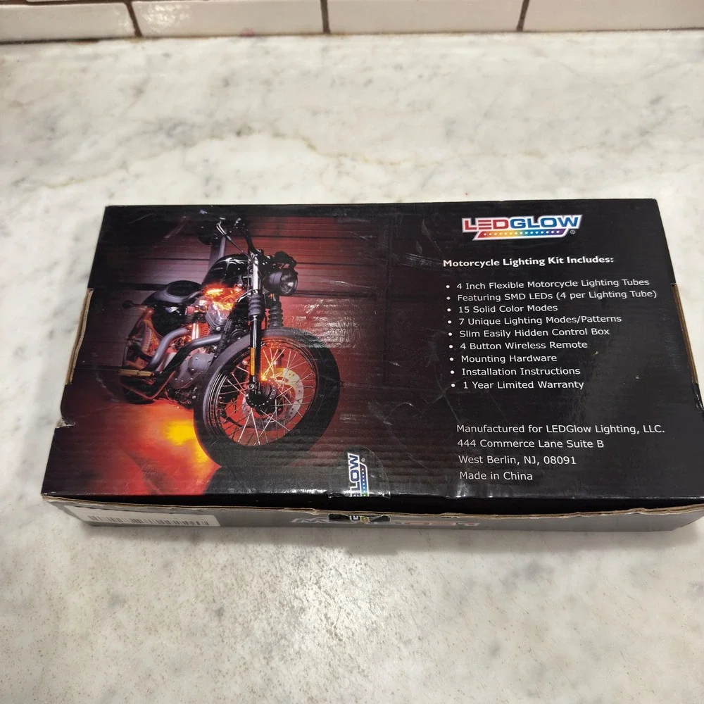 LEDGlow Million Color Mini‎ Motorcycle Lighting Kit 8pc Advanced Remote